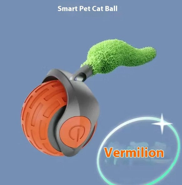 Speedy Tail Interactive Pet Toy Ball | Durable Rubber Chase Toy for Cats & Dogs
