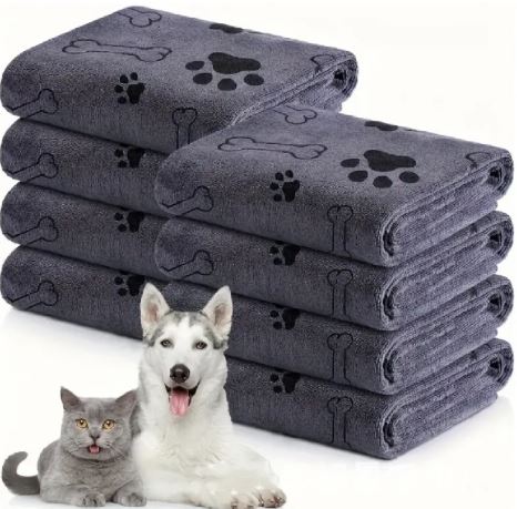 Ultra-Absorbent Microfiber Pet Towel | Quick-Drying Towel for Dogs & Cats