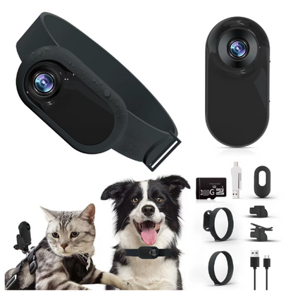 Wireless Pet Collar Camera | Mini HD Action Camera for Cats & Dogs