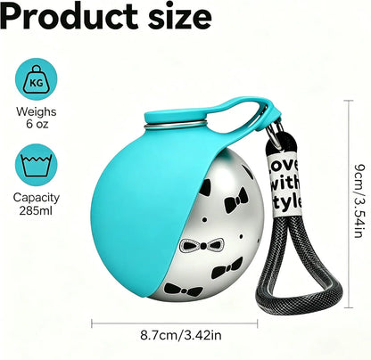 💧 PureFlow™ 2-in-1 Stainless Steel Dog Water Bottle | Leak-Proof Travel Companion