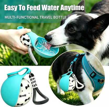 💧 PureFlow™ 2-in-1 Stainless Steel Dog Water Bottle | Leak-Proof Travel Companion