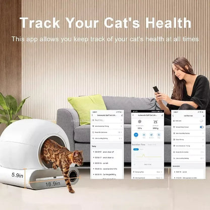 🤖 Smart Automatic Self-Cleaning Cat Litter Box | 65L App-Controlled Toilet