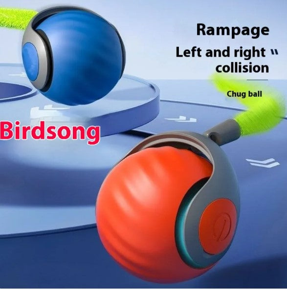 Speedy Tail Interactive Pet Toy Ball | Durable Rubber Chase Toy for Cats & Dogs