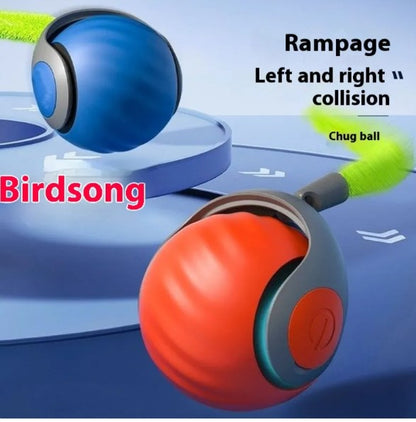Speedy Tail Interactive Pet Toy Ball | Durable Rubber Chase Toy for Cats & Dogs